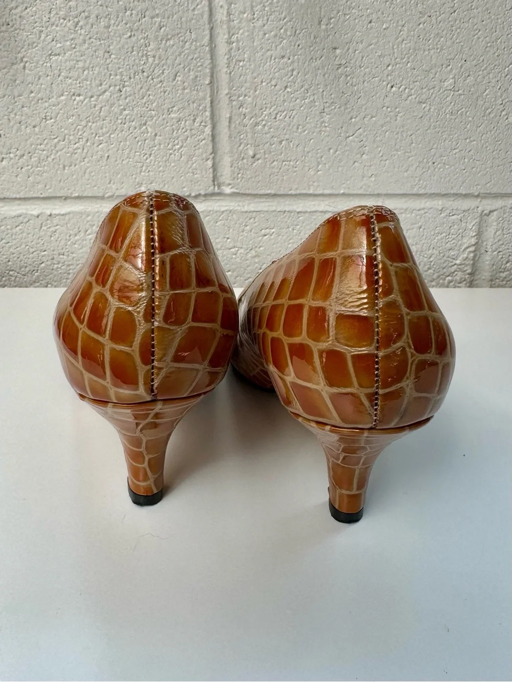 Vintage Ros Hommerson Patent Leather Croc Pumps